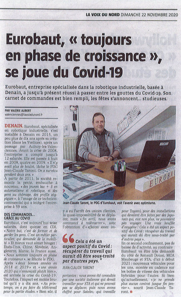 Article de presse sur Eurobaut